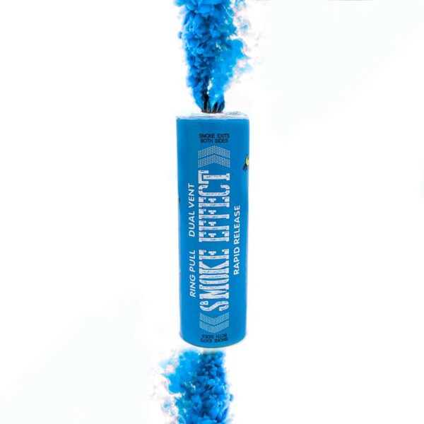 DUAL VENT RING PULL SMOKE GRENADE - RAPID RELEASE [BLUE]