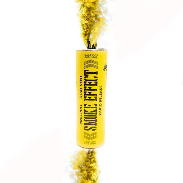 DUAL VENT RING PULL SMOKE GRENADE - RAPID RELEASE [YELLOW]