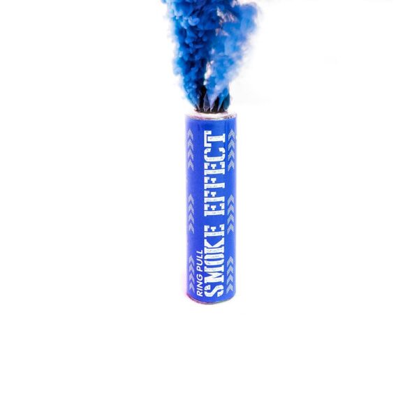 RING PULL MINI SMOKE GRENADE (30 SEC) COLOR BOMB SMOKE EFFECT [BLUE]