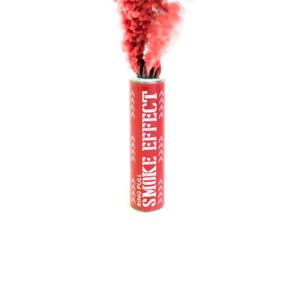 RING PULL MINI SMOKE GRENADE (30 SEC) COLOR BOMB SMOKE EFFECT [RED]